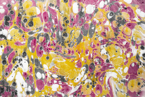 marbling art on cotton fabric abstract background