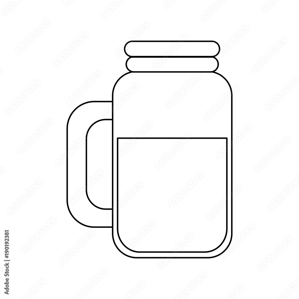 Coffee mason jar icon vector illustration graphic design Stock Vector |  Adobe Stock