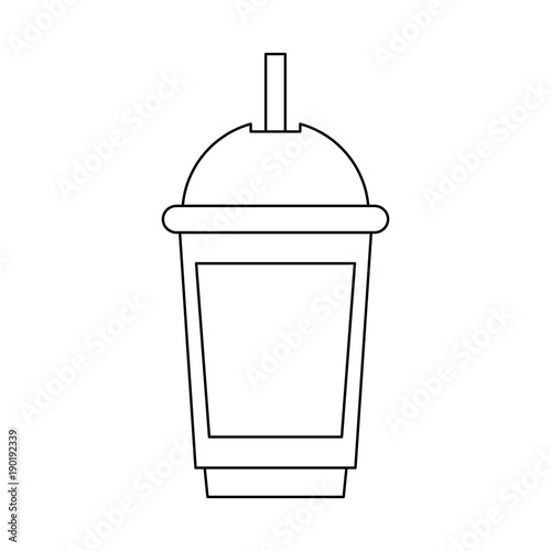 Cold coffee to go icon vector illustration graphic design