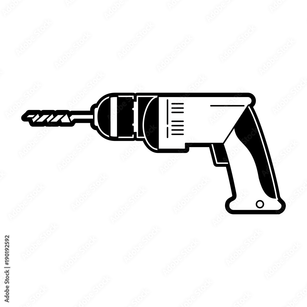 Drill tool isolated icon vector illustration graphic design Drill tool isolated icon vector illustration graphic design