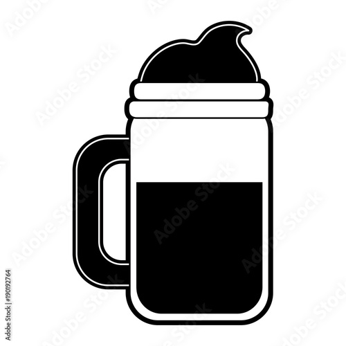Cold coffee cup with chantilly icon vector illustration graphic design