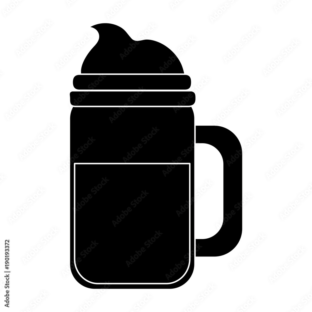 Cold coffee cup with chantilly icon vector illustration graphic design Cold coffee cup with chantilly icon vector illustration graphic design