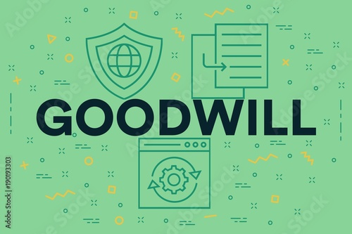 Conceptual business illustration with the words goodwill