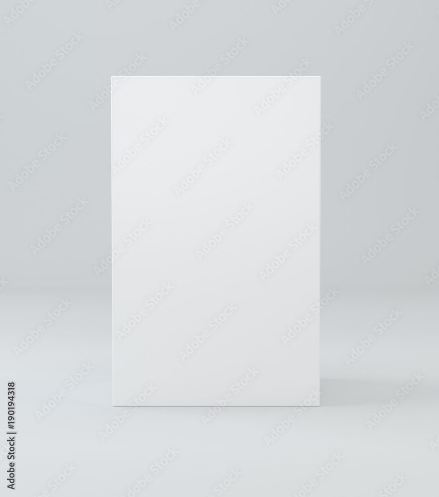 Cube Product Cardboard Package Box. 3d Illustration on studio light white Background. Mock Up Template Ready For Your Design Cube Product Cardboard Package Box. 3d Illustration on studio light white Background. Mock Up Template Ready For Your Design