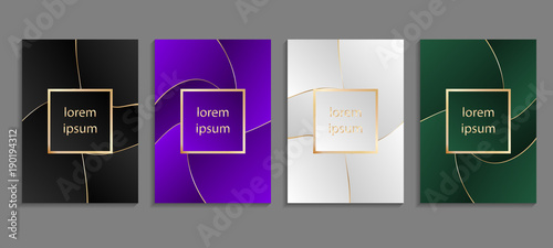 Set of luxury cover templates. Vector cover design for placards, banners, flyers, presentations and cards