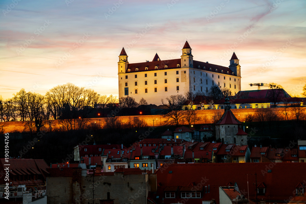 Aerial view of castle in the capital of Slovak Republic, Bratislava Aerial view of castle in the capital of Slovak Republic, Bratislava