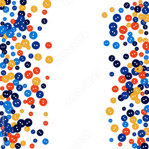 Fototapeta Naklejka Na Ścianę i Meble -  Vector Confetti Background Pattern. Element of design. Colored buttons on a white background