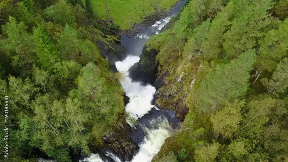 waterfall between bergen and alesund in norway waterfall between bergen and alesund in norway
