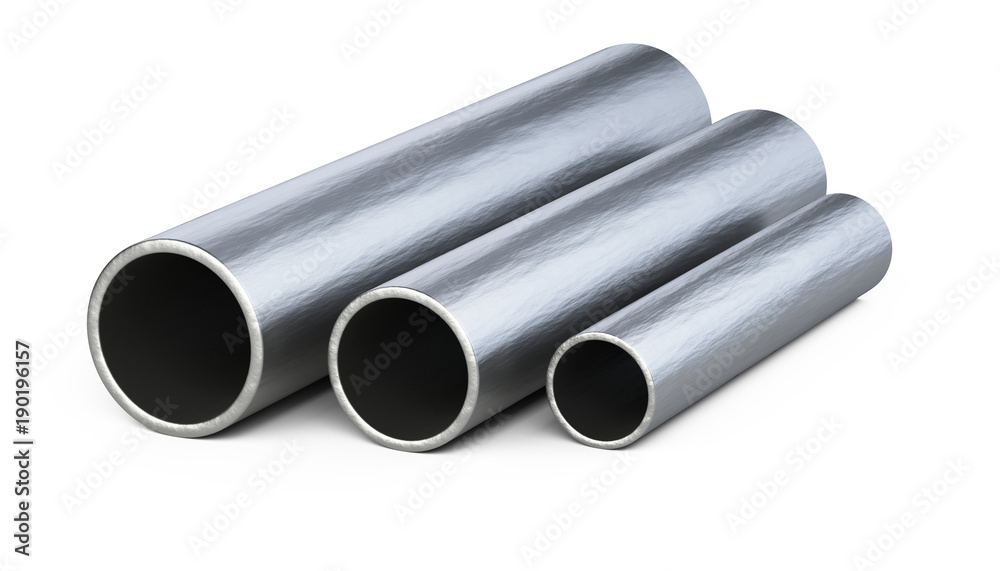 Fototapeta premium Steel pipes profile.