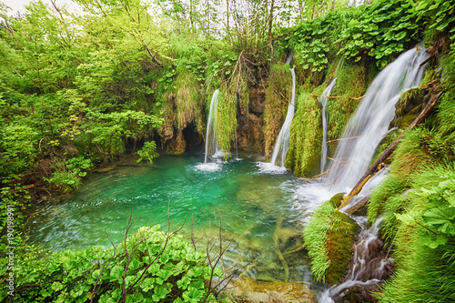 waterfalls in Plitvice Lakes National Park, Croatia