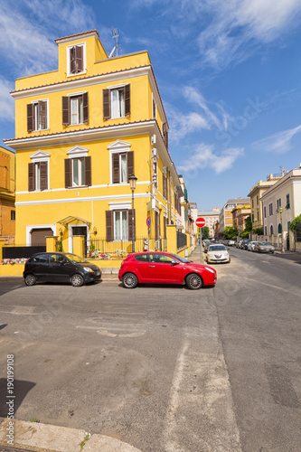 Street scene in Rome  Italy.