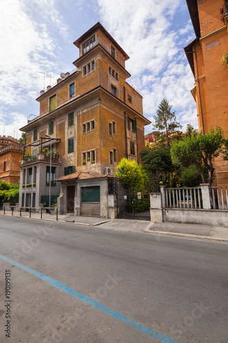 Street scene in Rome  Italy.