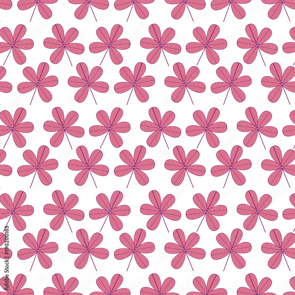 seamless flower stem spring floral pattern vector illustration pink image background