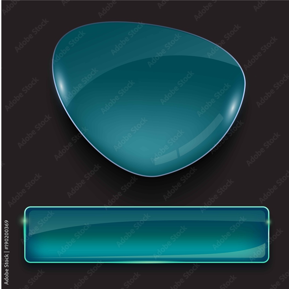 Vector illustration of Realistic glass banners set. Vector illustration of Realistic glass banners set.