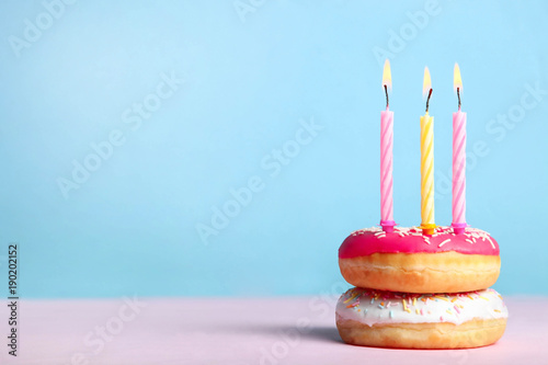 Donuts with candles