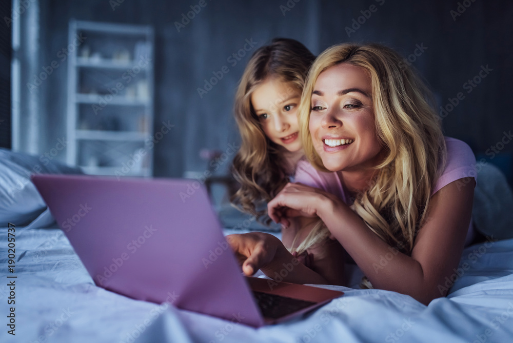 Mom and daughter at home Mom and daughter at home