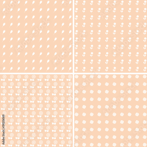 Wallpaper Mural Set of 4 floral pattern. Torontodigital.ca