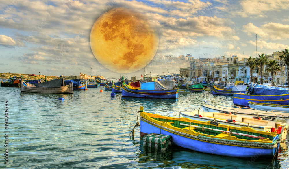 The full moon on Malta