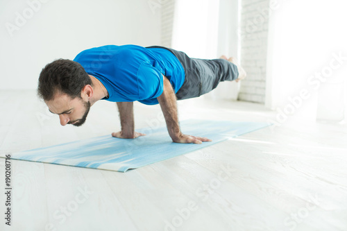 Man doing yoga 
