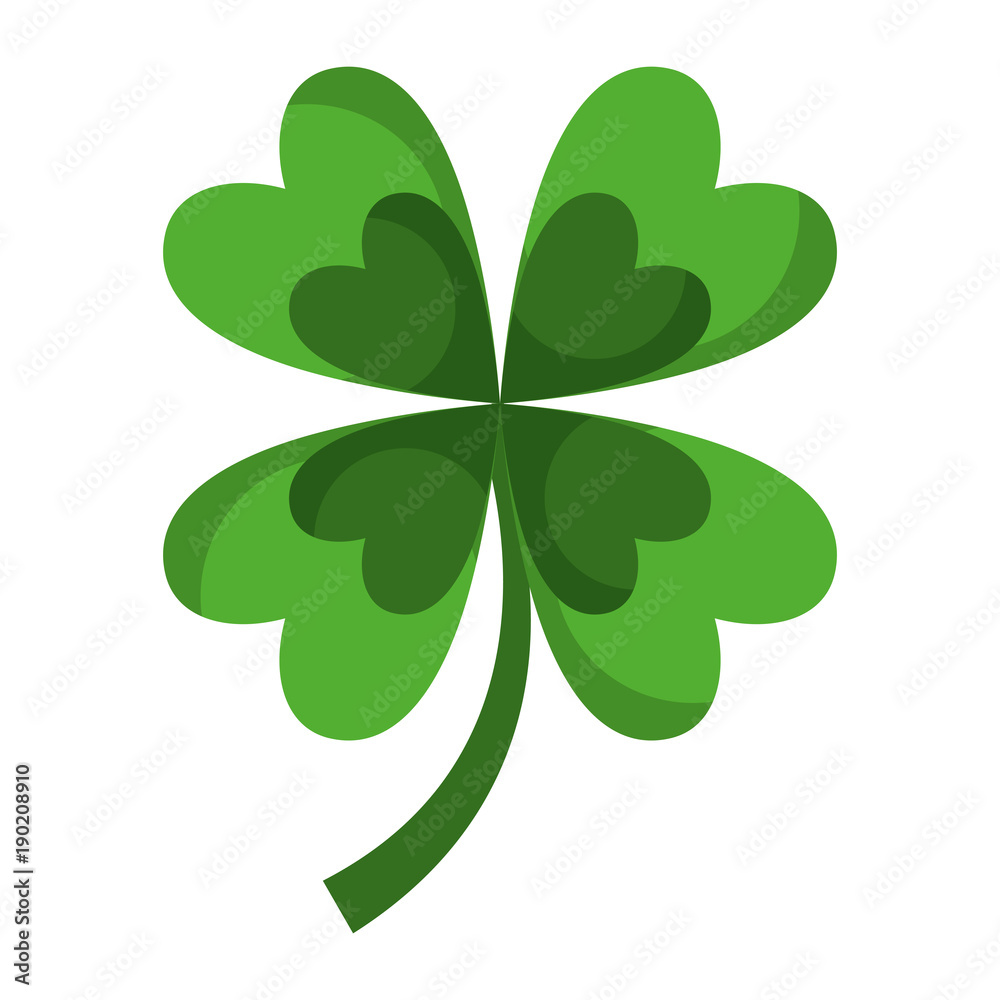 four leaves clover good fortune vector illustration four leaves clover good fortune vector illustration