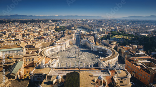 Best view of Rome from the Dome of St. Peter's Basilica, Italy, Rome, Vatican