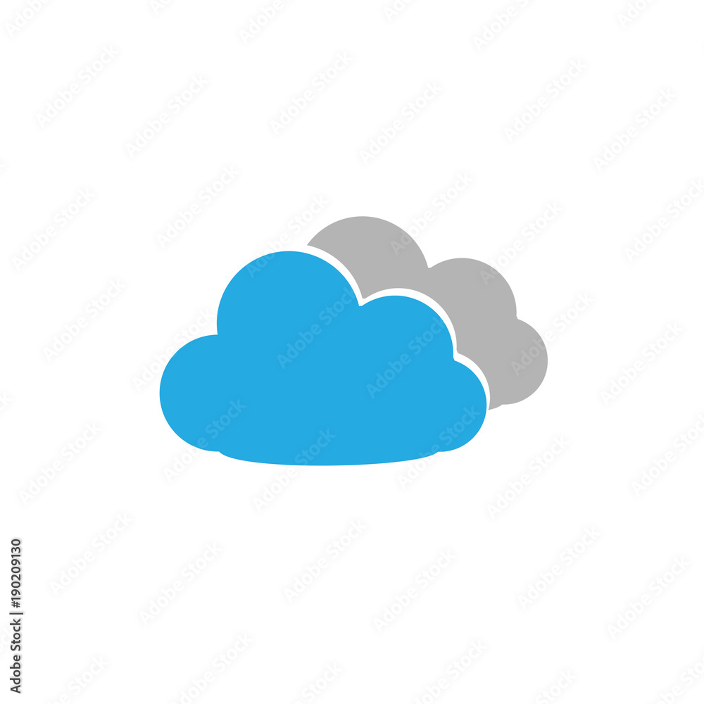 Cloud Icon Isolated Design. Cloud Icon Isolated Design.