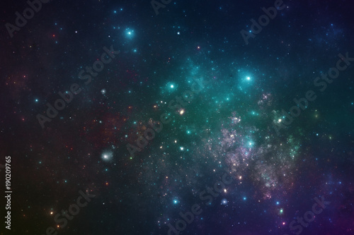 Deep space starfield, fantasy galaxy illustration