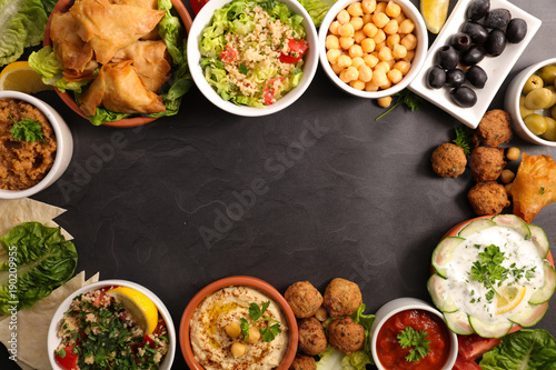 assorted lebanese food