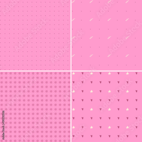 Vector heart pattern set. St Valentine design elements.
