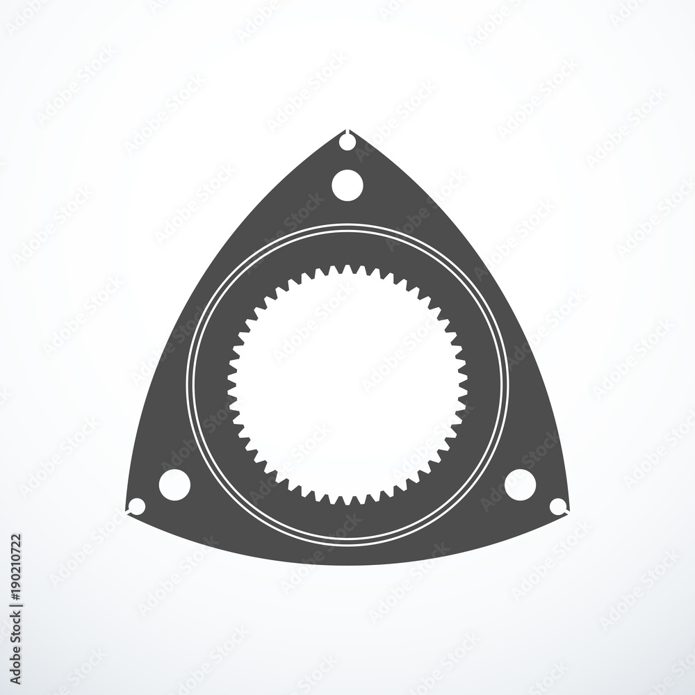 Rotor of rotary Wankel engine. Vector illustration Stock Vector Adobe