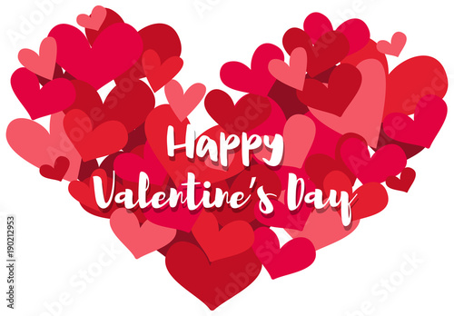 Happy Valentine's day with lots of hearts