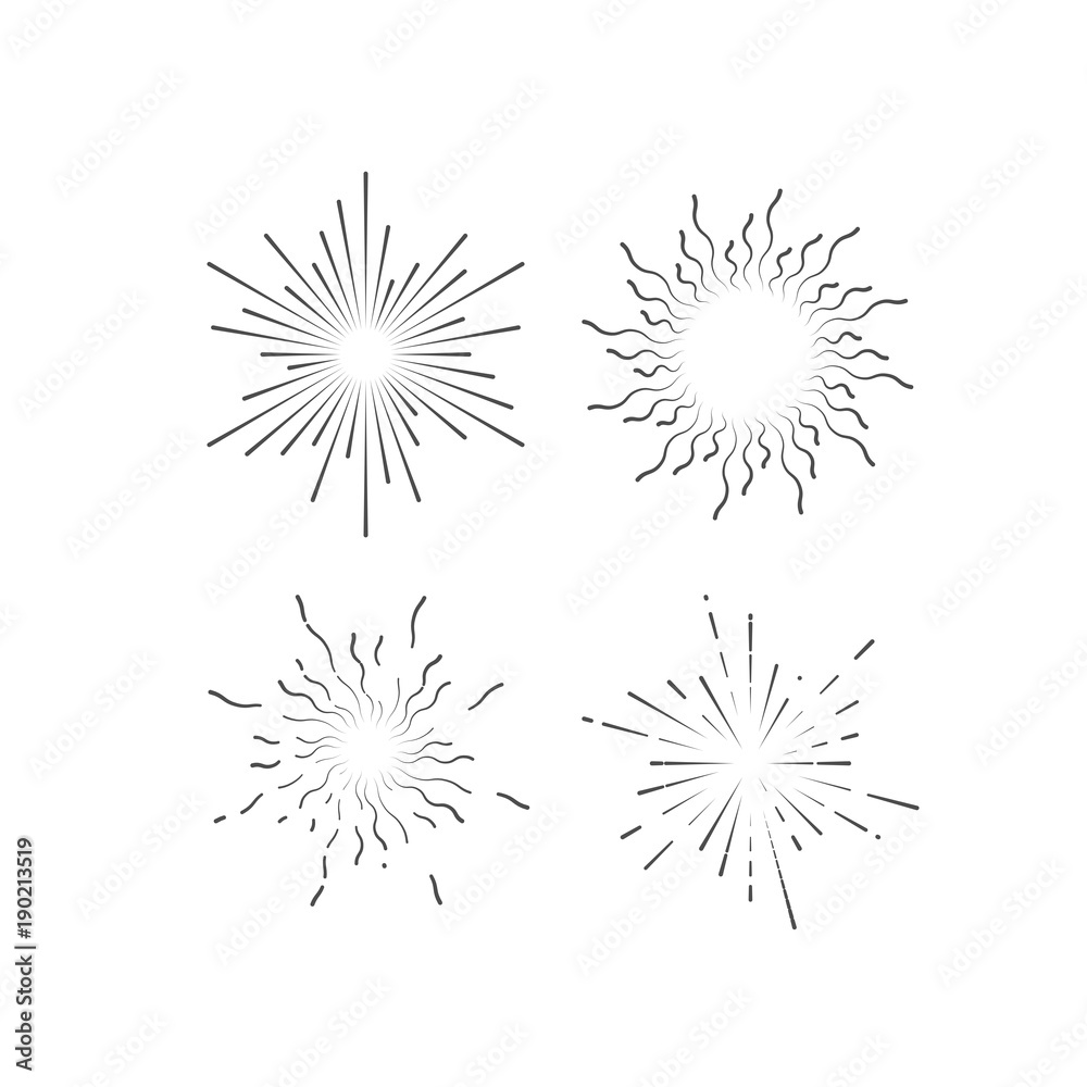 Obraz premium Radial light rays or sunbeams.