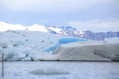 Fjallsarlon lagoon,glacial lake, south Iceland photo