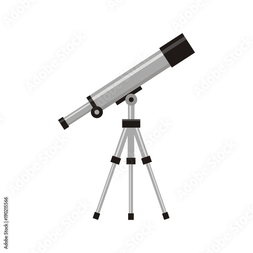 Optical telescope isolated on white background