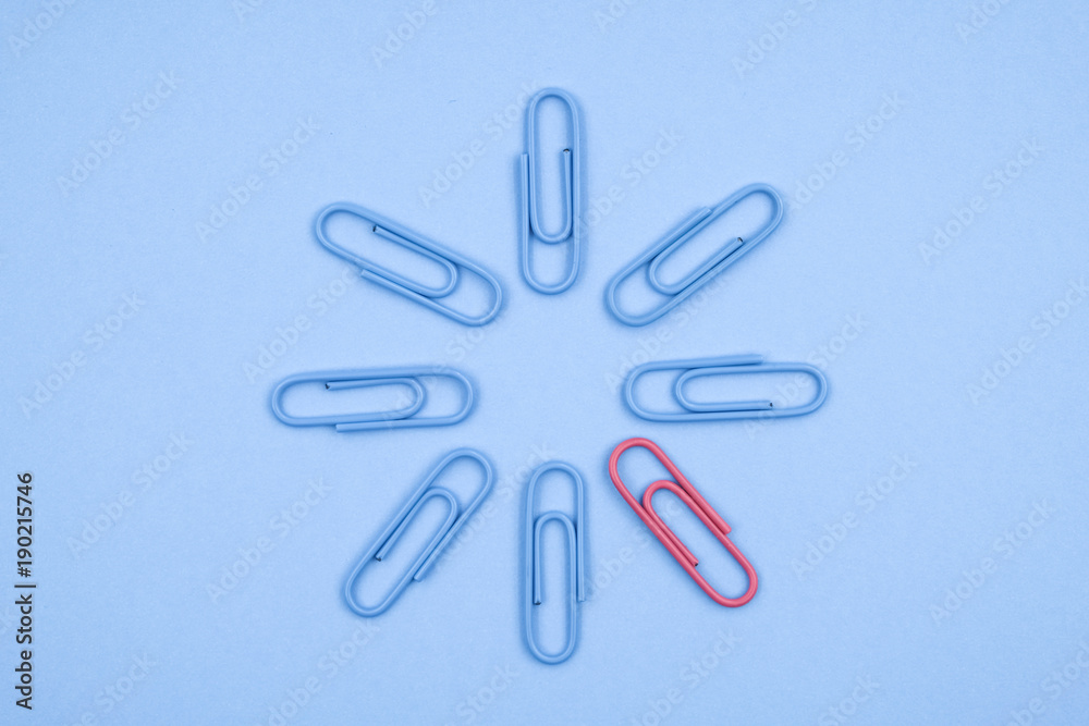 outstanding pink clip on blue background outstanding pink clip on blue background