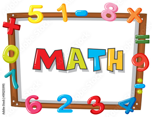 Frame template with numbers