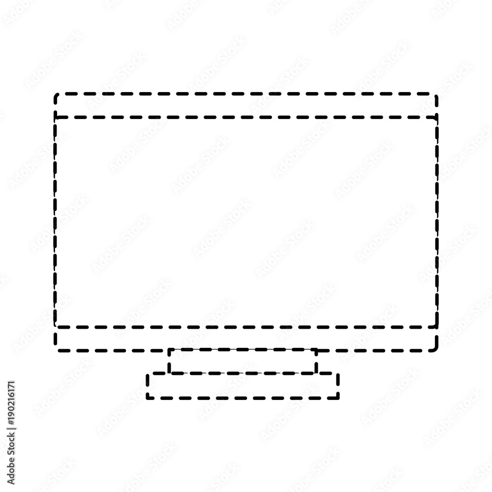 computer monitor screen device blank vector illustration pictogram design