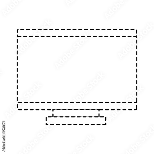 computer monitor screen device blank vector illustration pictogram design