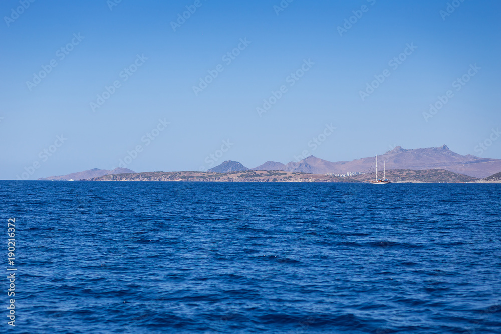 Turkey. Bodrum. Landscape from the sea