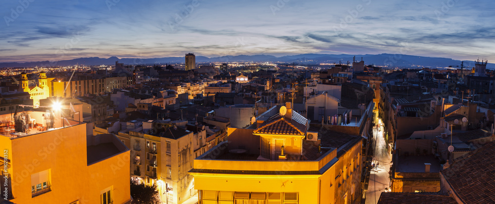 Aerial panorama of Tarragona