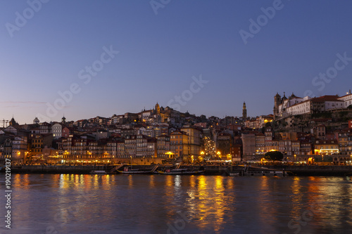 Douro river and Porto at sunset © Victor