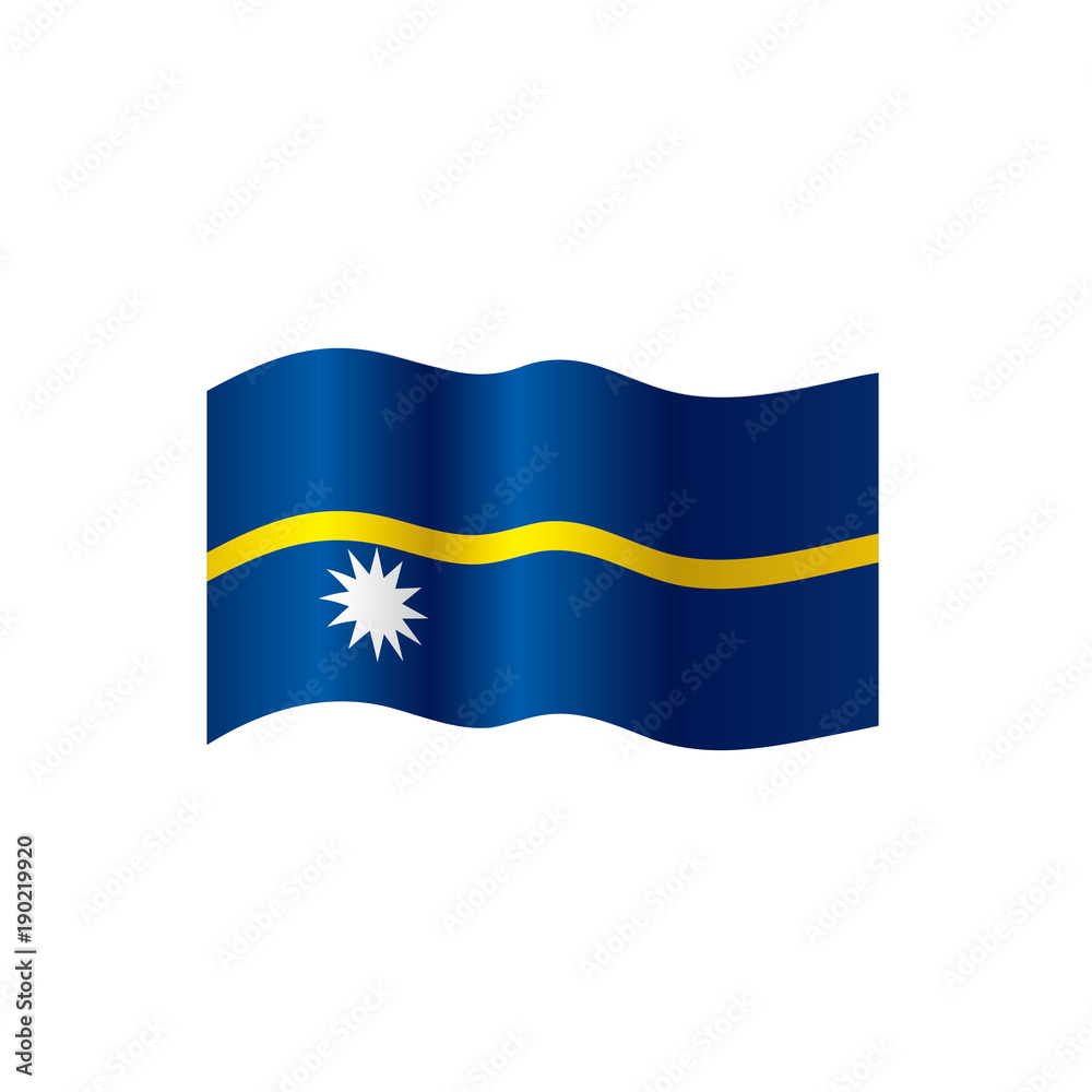 Nauru flag, vector illustration Nauru flag, vector illustration