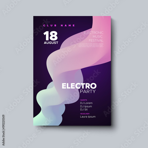 Electronic music festival poster mockup.