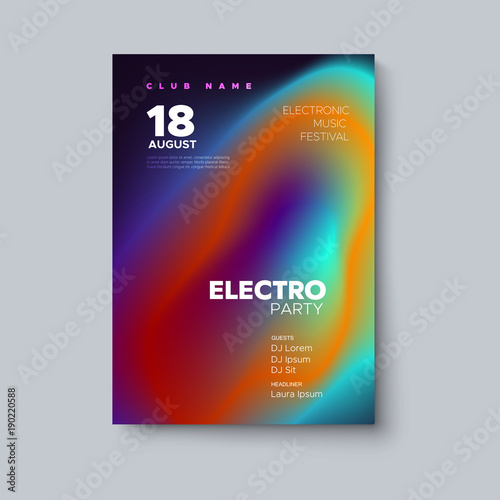 Electronic music festival poster mockup. 