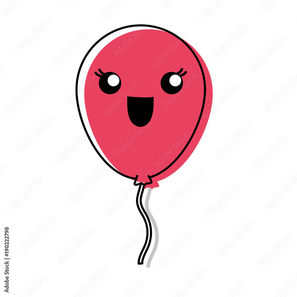 kawaii balloon icon kawaii balloon icon