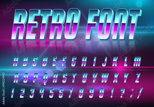 Font style 80 s.