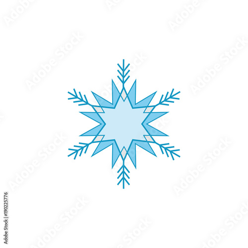 Snowflake blue sign