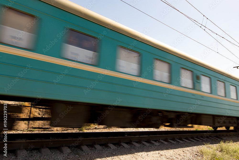 Train wagons in motion as a background Train wagons in motion as a background
