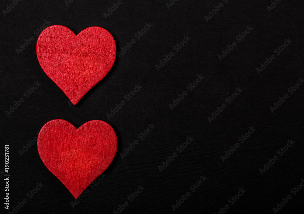 Love concept for mother's day and valentine's day. Valentine. Love. Valentine's Day postcard. Happy Valentine's day hearts on wooden background. Valentine card with space for text