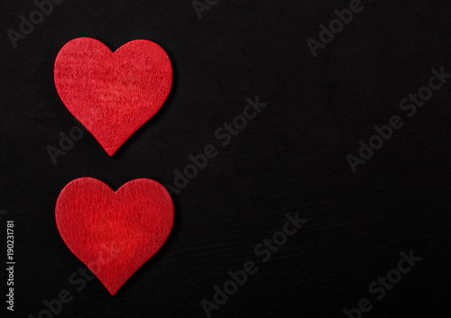 Love concept for mother's day and valentine's day. Valentine. Love. Valentine's Day postcard. Happy Valentine's day hearts on wooden background. Valentine card with space for text